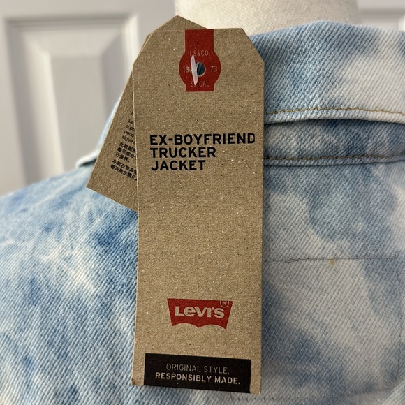 Levi's Ex Boyfriend Trucker Denim Jacket Size Small - Picture 7 of 11